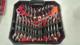 HUSKY SAE AND METRIC RATCHET SET 24 PIECES, SET IS MISSING ONE RETAIL PRICE VALUE $90.00