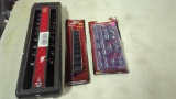 LOT OF 3 HUSKY BRAND TOOLS TO INCLUDE A NEW IN THE PACKAGE 9 PIECE IMPACT SOCKET SET SAE, 11 PIECE