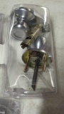 LOT OF ASSORTED DOOR HANDLES WITH LOCKS TO INCLUDE, KWIKSET BED AND BATHROOM TURN LOCK IN THE COLOR