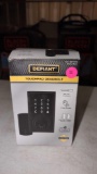 DEFIANT SQUARE MATTE BLACK ELECTRONIC SINGLE CYLINDER TOUCHPAD DEADBOLT IN THE ORIGINAL BOX RETAIL