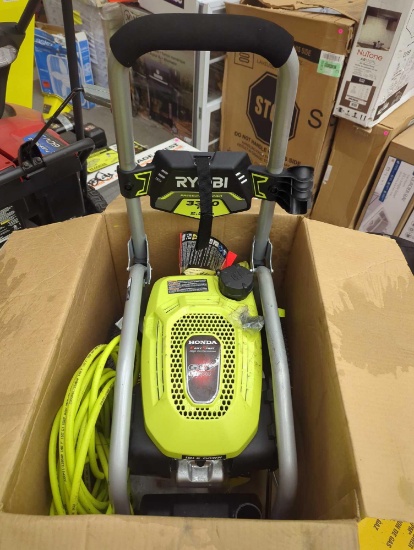 RYOBI 3300 PSI 2.5 GPM Cold Water Gas Pressure Washer with Honda GCV200 Engine. Comes in opened box,