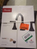 Pfister Vedra 8 in. Widespread Double Handle High Arc Bathroom Faucet with Drain Kit Included in