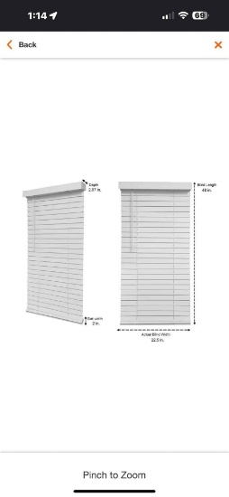 Home Decorators Collections 2.5 Inch Cordless Faux Wood Blind - White - 23 x 48 2 Packs per box, new
