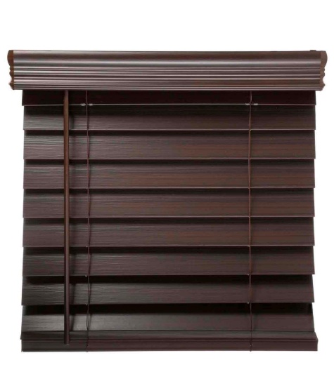 Home Decorators Collections 2.5 Inch Cordless Faux Wood Blind - Espresso - 29...x 48 2 Packs per box