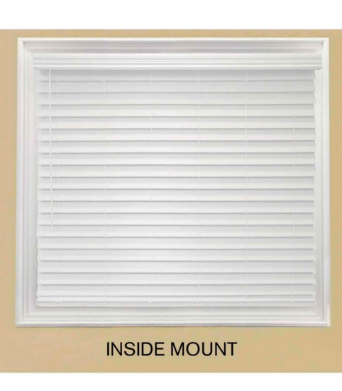Home Decorators Collections 2 Inch Cordless Faux Wood Blind - White - 30 x 64 2 Packs per box, new