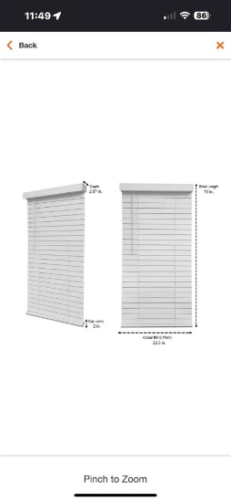 Home Decorators Collections 2 Inch Cordless Faux Wood Blind - White - 23 x 72 2 Packs per box, new