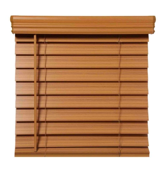 Home Decorators Collections 2.5 Inch Cordless Faux Wood Blind - Chestnut - 34 x 64 2 Packs per box,