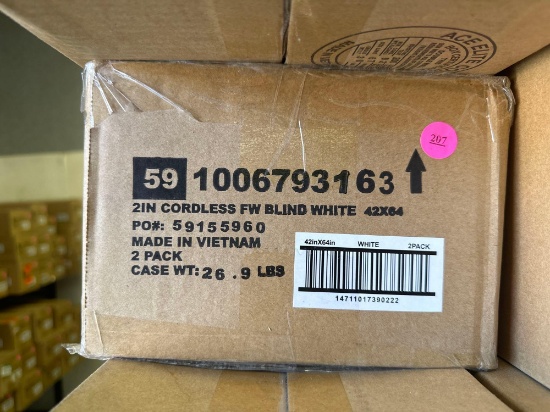 Home Decorators Collections 2 Inch Cordless Faux Wood Blind - White - 42 x 64 2 Packs per box, new