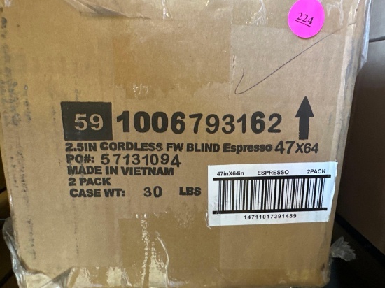 Home Decorators Collections 2.5 Inch Cordless Faux Wood Blind - White - 47 x 64 2 Packs per box, new