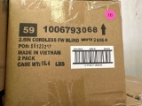 Home Decorators Collections 2.5 Inch Cordless Faux Wood Blind - White - 29 x 64 2 Packs per box, new