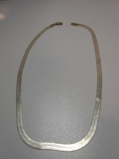 925 SILVER HERRINGBONE NECKLACE ALL ITEMS ARE SOLD AS IS, WHERE IS, WITH NO GUARANTEE OR WARRANTY.