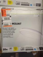 3500 Lumens 11.5 in. Single Pole Occupancy LED Flush Mount Garage Light