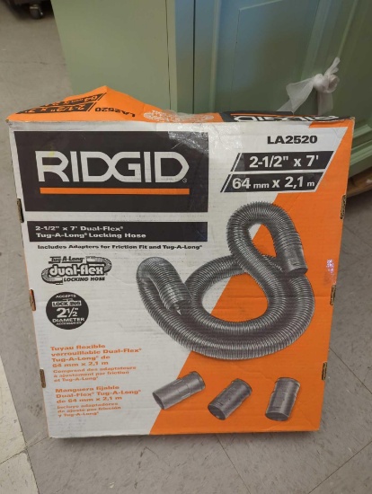 Ridgid 2-1/2 in. x 20 ft. Dual-Flex Tug-A-Long Locking Vacuum Hose for Wet/Dry Shop Vacuums