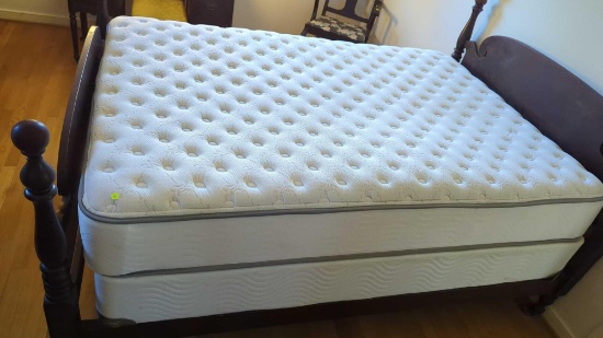(BR1) BEAUTY REST SHAKESPEARE ANGELO FULL SIZE MATTRESS AND BOX SPRING, PLUSH FIRM, APPEARS TO BE IN