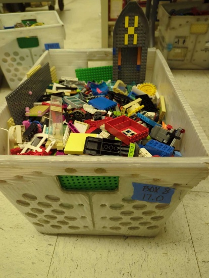 Large tote full of vintage to modern Lego. Thousands of pieces in every tote. We've seen mini