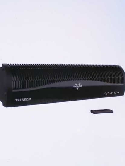 VORNADO TRANSOM 26 INCH 4 SPEED LOW PROFILE WINDOW FAN, APPEARS TO BE NEW IN OPEN BOX, RETAIL PRICE