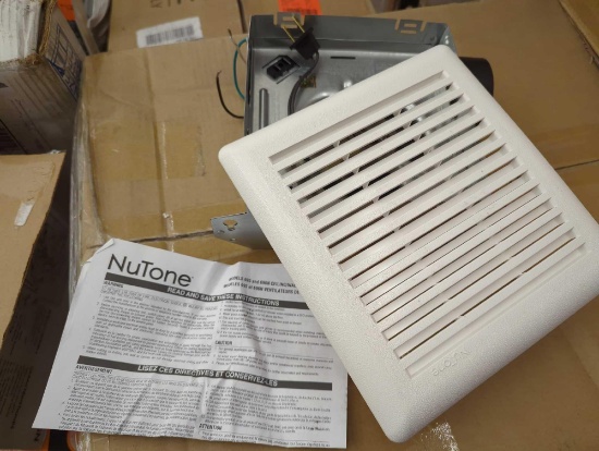 Broan-NuTone 50 CFM Ceiling/Wall Mount Bathroom Exhaust Fan. Comes in opened box as is shown in