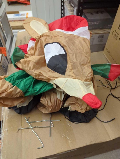 Gemmy 3.5 ft. LED Rudolph Inflatable. Comes in opened box as is shown in photos. Appears to be SKU #