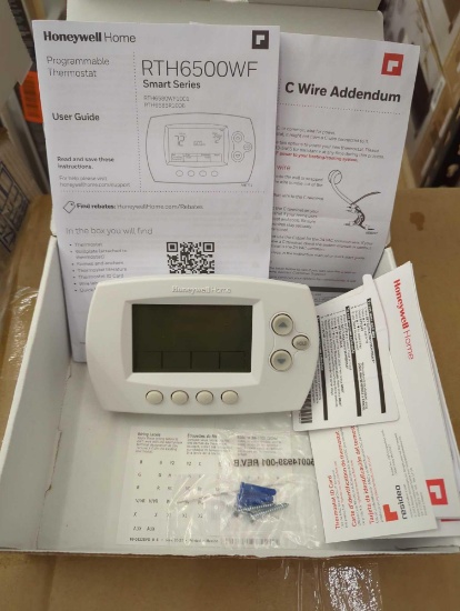 Honeywell Home Wi-Fi 7-Day Programmable Smart Thermostat with Digital Backlit Display. Comes in