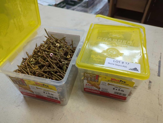 8 in. x 2 in. 5 lbs. Lox 2 Flat Scavenger Head Yellow Zinc Coarse Thread (Approximately 634-Pieces).