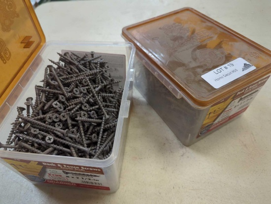 Lot of 2 Grabber #8 2-1/2 in. Gray Philips Bugle-Head Wood Deck Screws. Comes in opened bins. Both