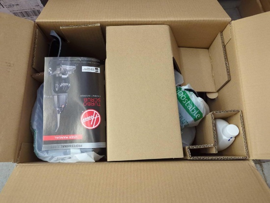 HOOVER TURBO SCRUB UPRIGHT CARPET CLEANER MACHINE, APPEARS TO BE NEW IN OPEN BOX, RETAIL PRICE VALUE