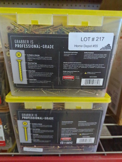 LOT OF 2 BOXES OF #8 X 3 IN GOLD PHILIPS BUGLE HEAD SCREW 5 LB PER BOX, APPEARS TO BE NEW RETAIL