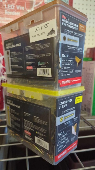 2 BOXES OF SCREWS, ULTRA PRO 10X3" FLAT SCAVENGER 2 EXTERIOR GRADE, MSRP 56.97, AND 8X3 CONSTRUCTION