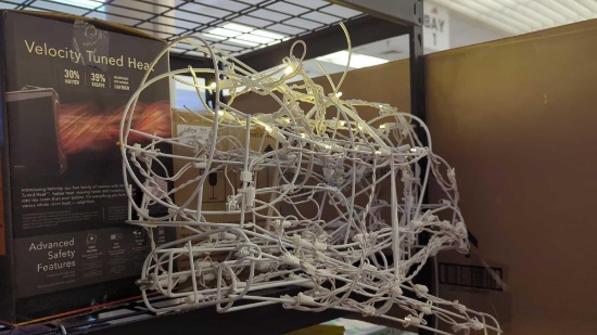 HOME ACCENTS HOLIDAY 4' LED WIRE REINDEER, OPEN BOX, MSRP 10.00, TESTED PARTIAL LIGHT UP.
