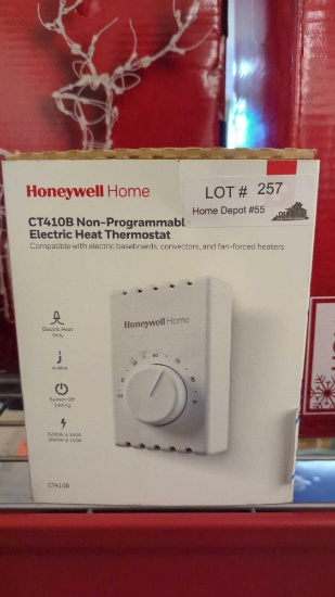 HONEYWELL HOME CT410B NON PROGRAMMABLE ELECTRIC HEAT THERMOSTAT, OPEN BOX, MSRP 27.49