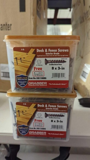 2 BOXES OF Grabber #8 3 in. Philips Bugle-Head Wood Deck Screws, OPEN BOX, MSRP 54.37