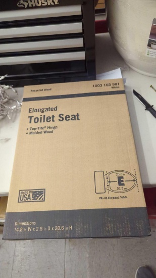 SEALED ELONGATED TOILET SEAT, RECYCLED WOOD, 1003 103981, IT'S ALL ELONGATED TOILETS, 14.8 X 2.6 X