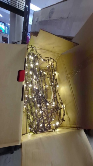Home Accents Holiday 3 ft. LED Brown Wire Doe Holiday Yard Decoration, OPEN BOX TESTED WORKING, MSRP