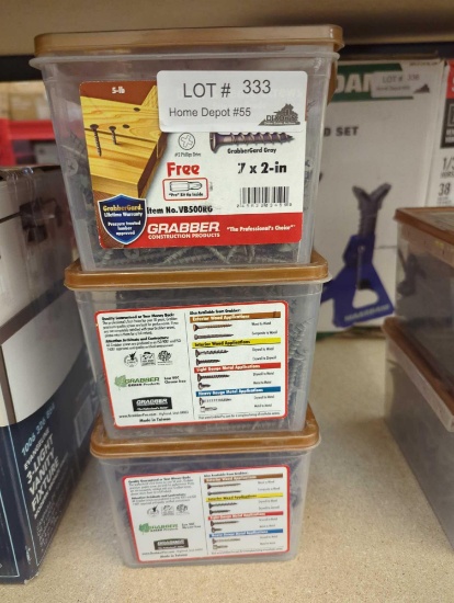 LOT OF 3 BOXES OF GRANBER #7 2 INCH PHILIPS BUGLE HEAD WOOD DECK SCREWS, APPEARS TO BE NEW RETAIL