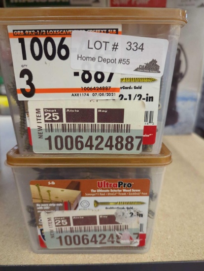 LOT OF 2 BOXES OF 9 IN X 2-1/2 IN 5 LBS LOX 2 FLAT SCAVENGER HEAD GRABBER GARD COARSE THREAD