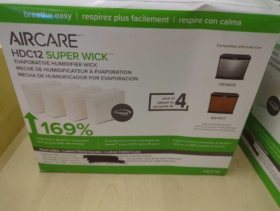 LOT OF 3 BOXES, AIRCARE HUMIDIFIER REPLACEMENT WICK 4 PACK PER BOX, ALL APPEAR TO BE NEW IN OPEN BOX