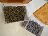 Lot of 2 Grabber #8 2-1/2 in. Gray & Gold Philips Bugle-Head Wood Deck Screws. Comes in opened bins.