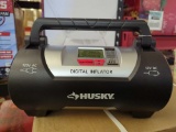 HUSKY 12/120 VOLT CORDED ELECTRIC AUTO AND HOME INFLATOR, APPEARS TO BE USED IN OPEN BOX, RETAIL