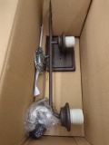 HAMPTON BAY EVANGELINE 23 INCH 3 LIGHT MODERN BRONZE FARMHOUSE BATHROOM VANITY LIGHT WITH CLEAR