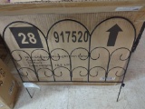 Lot of 20 Vigoro Chelsea 16 in. H x 18 in. W Black Garden Fence. Appears to be new. Comes in opened