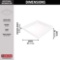 Delta Industrial 36 in. L x 36 in. W Corner Shower Pan Base with Corner Drain in High Gloss White?,