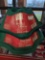 LOT OF 2 HOME ACCENTS HOLIDAY TREE STANDS, SIZES 6 FT AND 8 FT IN THE COLOR GREEN, BOTH APPEAR TO BE