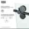 VIGO Elan 56 to 60 in. W x 66 in. H Sliding Frameless Tub Door in Matte Black with 3/8 in. (10mm)
