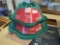 LOT OF 2 HOME ACCENTS HOLIDAY TREE STANDS, SIZES 6 FT AND 8 FT IN THE COLOR GREEN, BOTH APPEAR TO BE