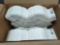 Lot of 20 Amerimax Traditional Vinyl 5.5-in White Downspout Side Elbows. Comes in open box as is