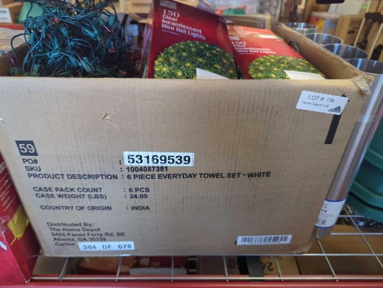 Box Lot of 16 Home Accents Holiday Incandescent Mini Net Lights in Clear and Multi-Colored