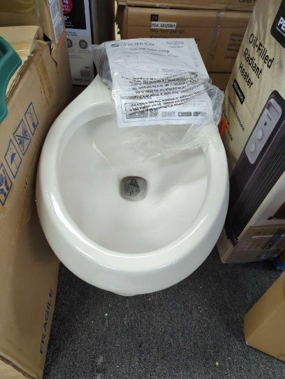 Glacier Bay 2-piece 1.1 GPF/1.6 GPF High Efficiency Dual Flush Complete Elongated Toilet in White,
