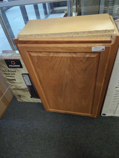 Hampton Bay Hampton 24 in. W x 12 in. D x 36 in. H Assembled Wall Kitchen Cabinet in Medium Oak
