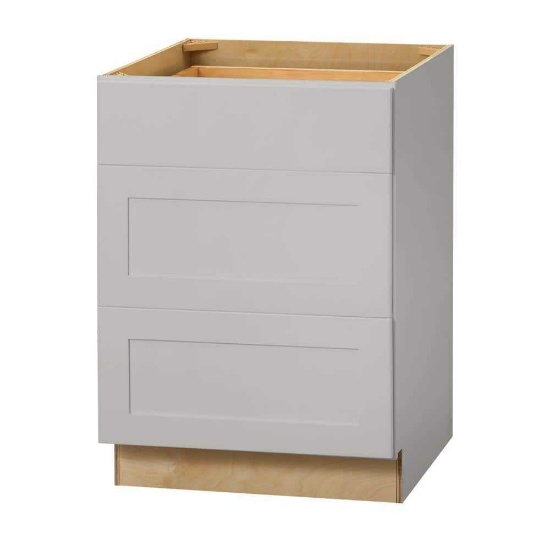 Hampton Bay Avondale 24 in. W x 24 in. D x 34.5 in. H Ready to Assemble Plywood Shaker Drawer Base