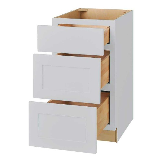 Hampton Bay Avondale 18 in. W x 24 in. D x 34.5 in. H Ready to Assemble Plywood Shaker Drawer Base